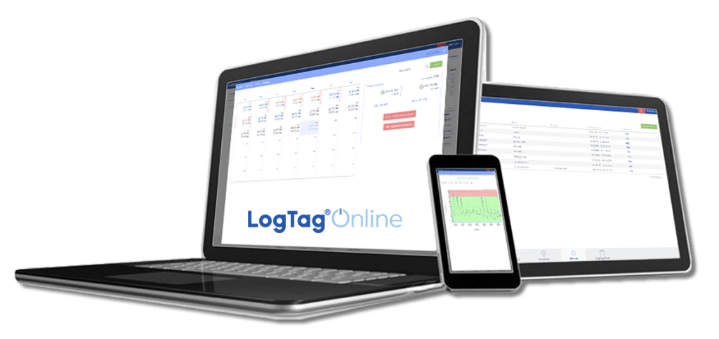 LogTag online applications on various digital devices