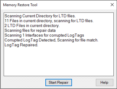 LogTag Memory Restore Tool